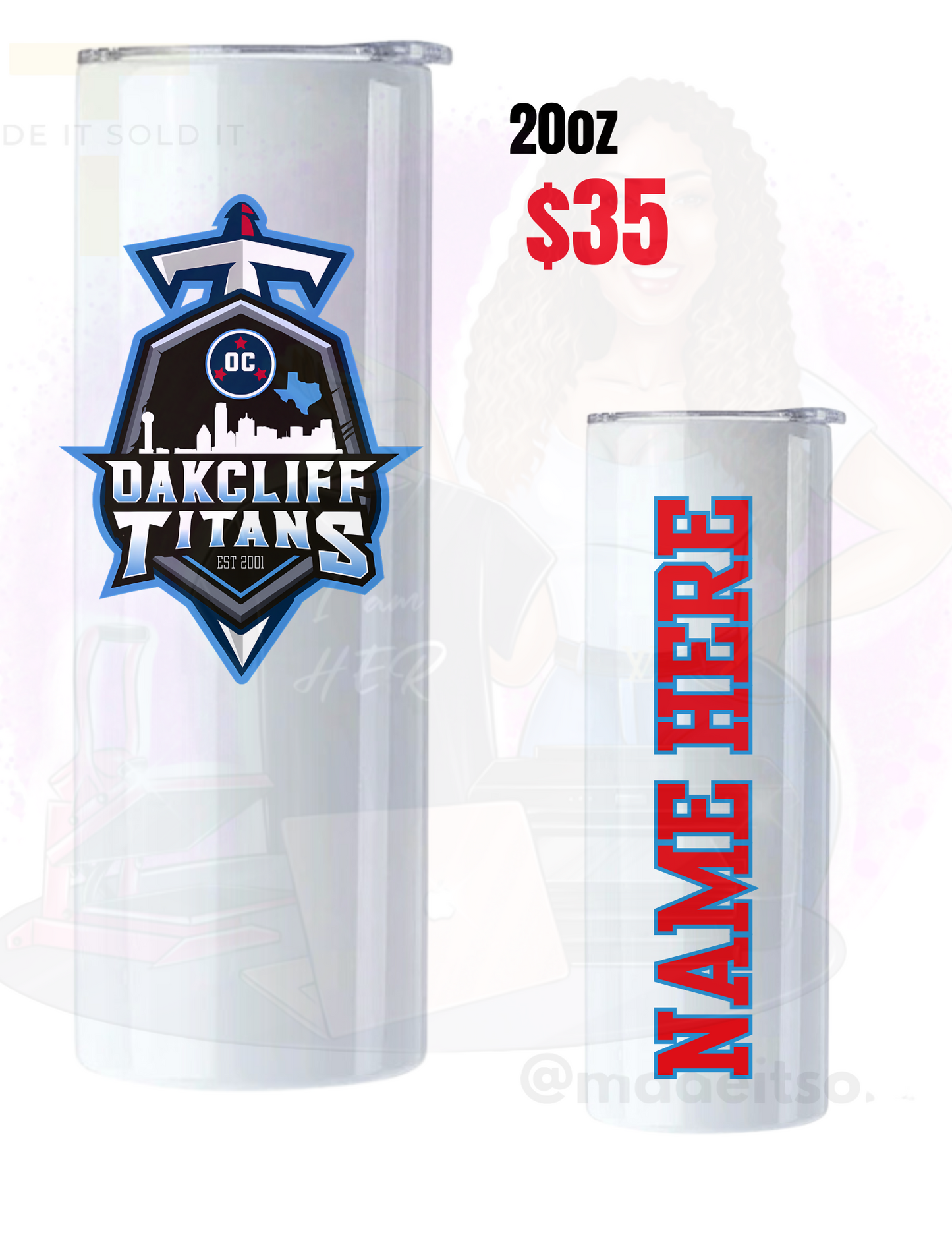 OCT TEAM 20oz TUMBLER