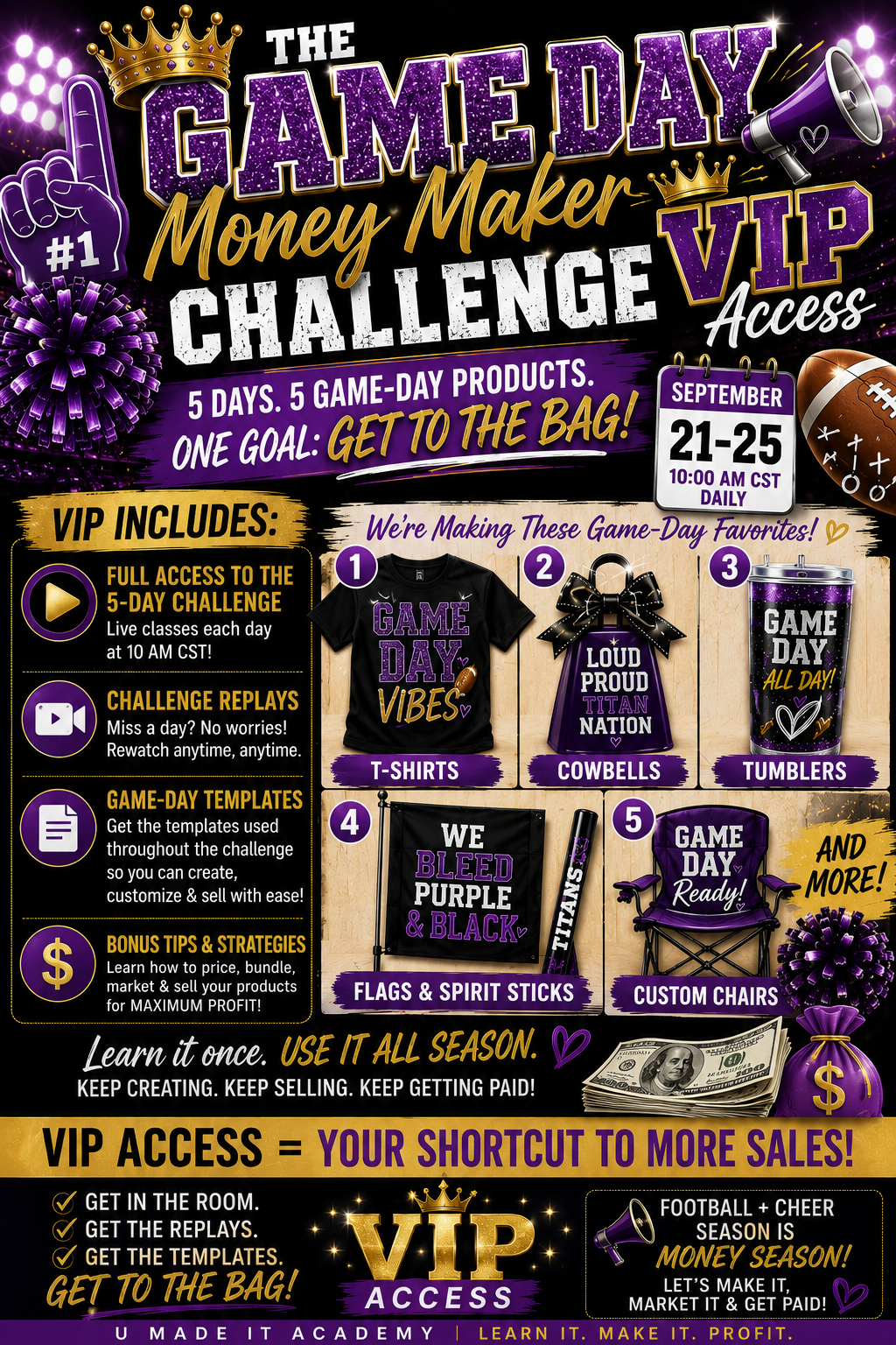 THE GAME DAY MONEY MAKER CHALLENGE VIP VIP!!!
