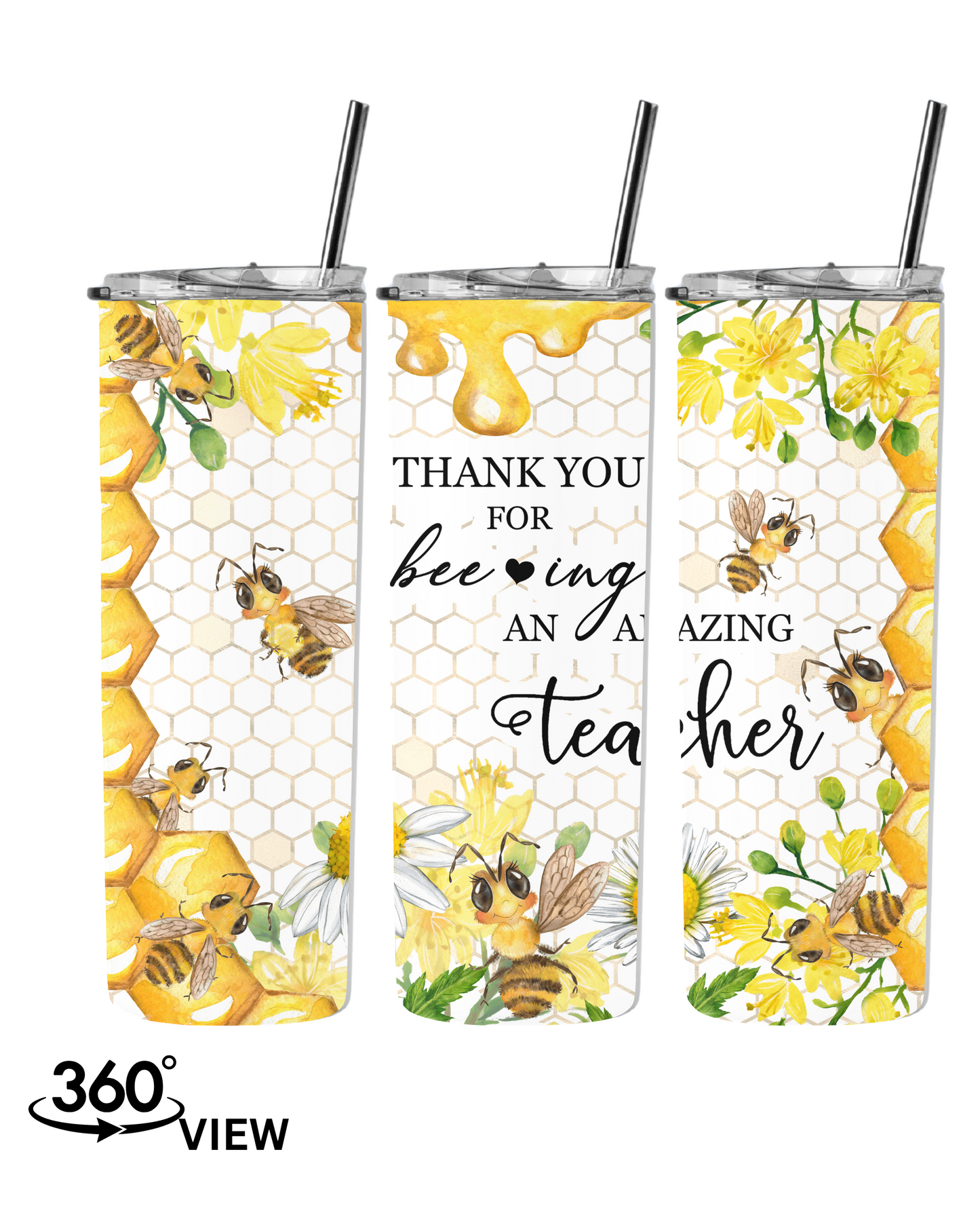TEACHER BEE TUMBLER