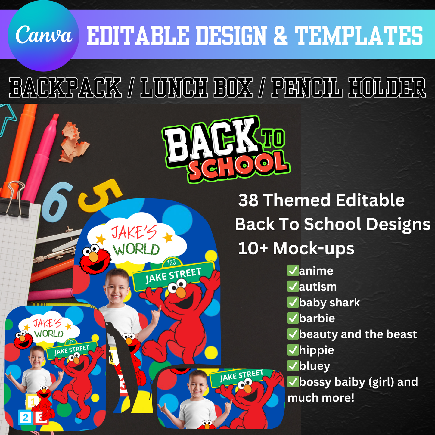 Back To School Digital Product Kit Preorder (Canva Only)(38 designs)