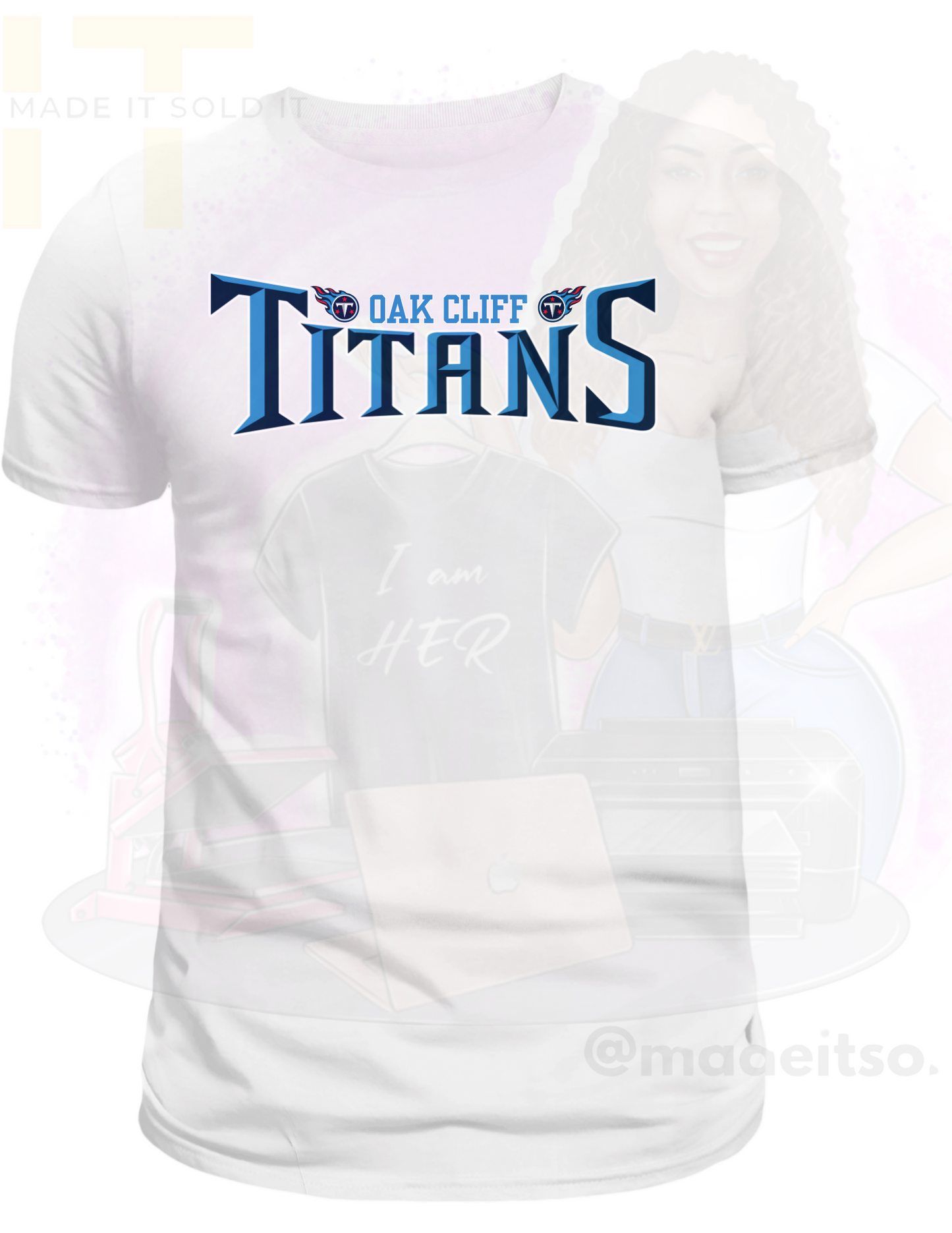 OAK CLIFF TITANS TEAM LOGO TSHIRT