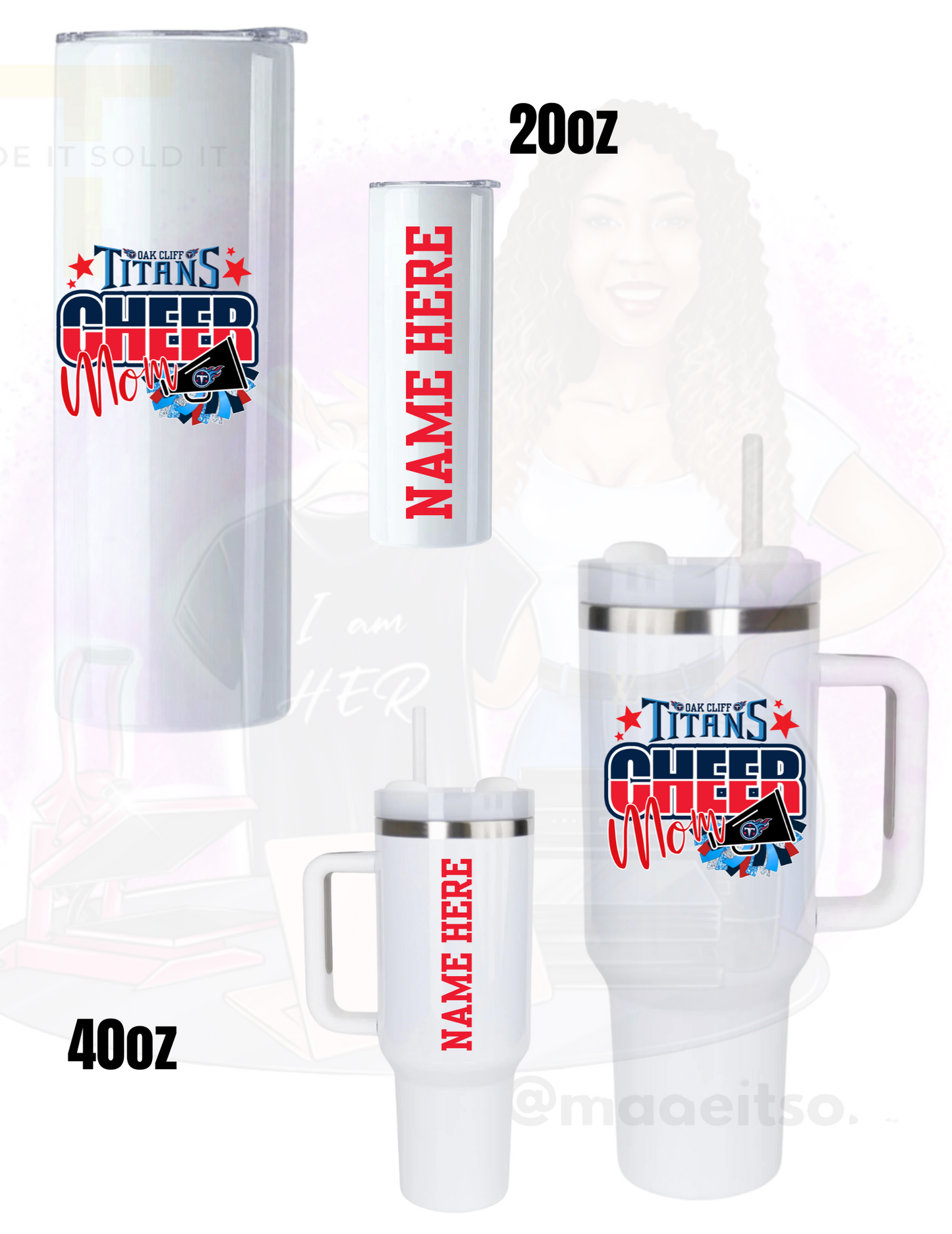 TITANS CHEER MOM TUMBLER