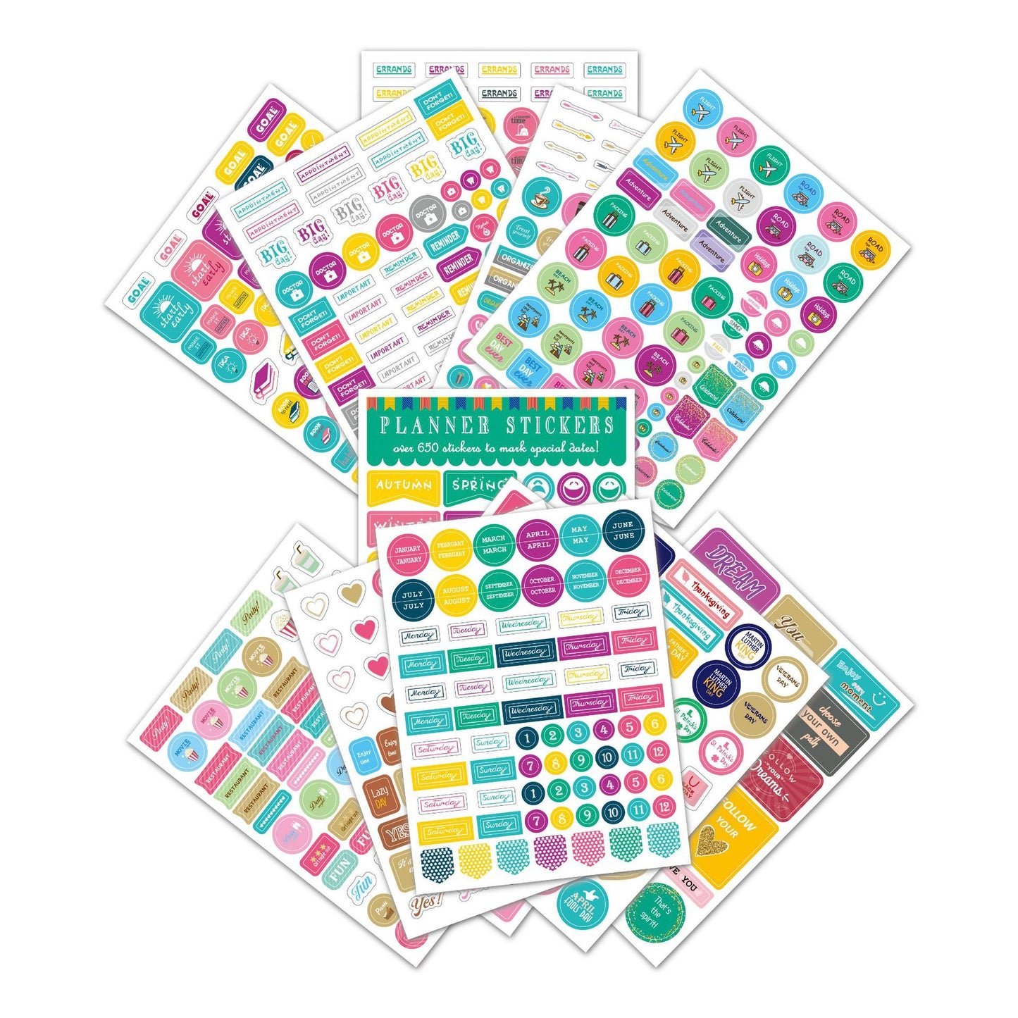 Planner Stickers Set Seasonal Monthly Pack