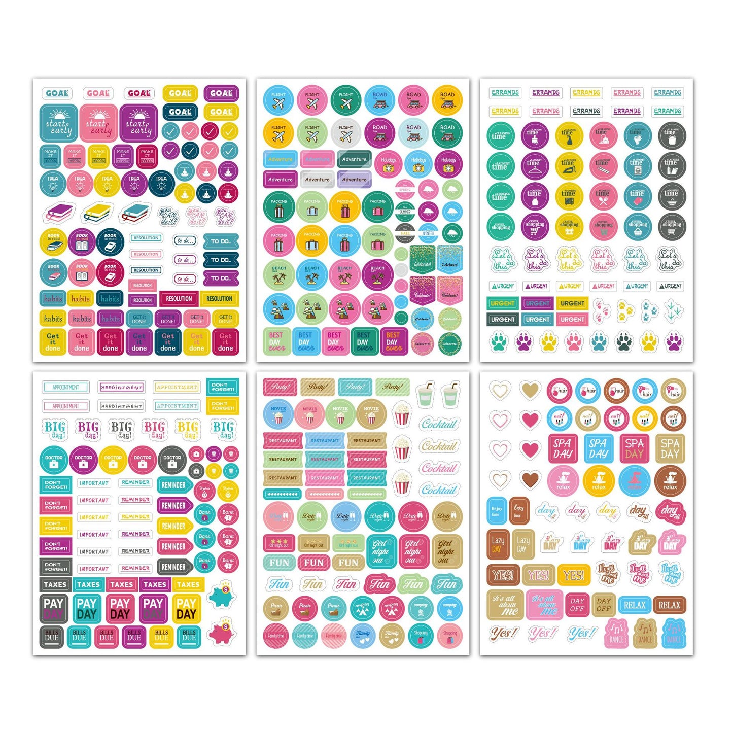 Planner Stickers Set Seasonal Monthly Pack
