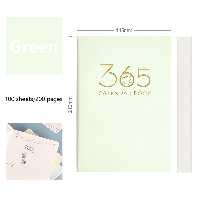 365-Day Daily Planner Self-discipline & Clock-in Student Notebook