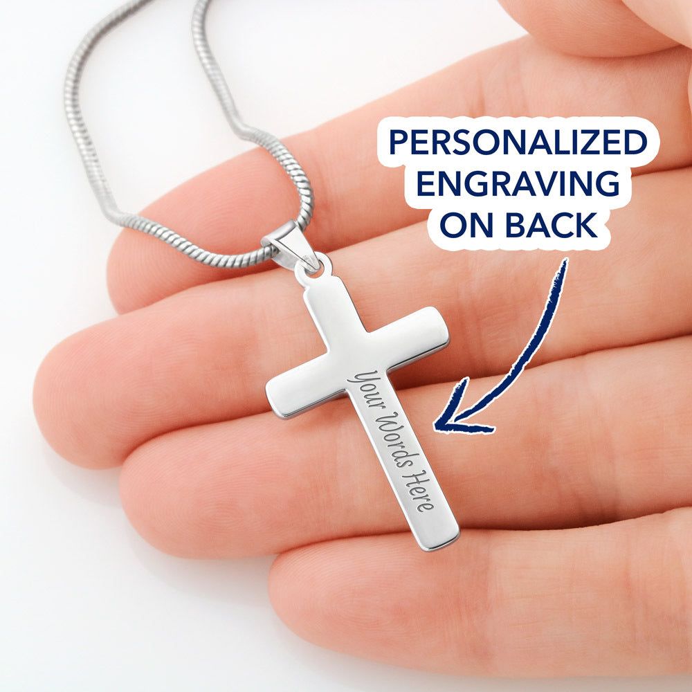 Blessed Personalized Cross Necklace