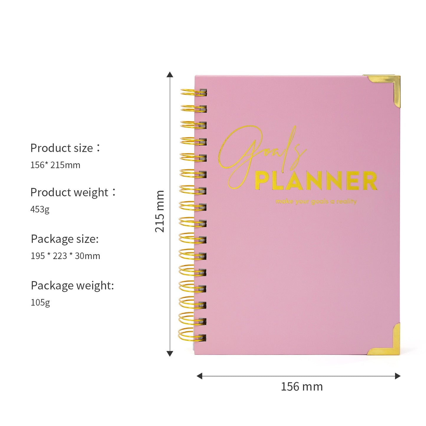 Goals Planner, Monthly Planning, Schedule Notebook Journal