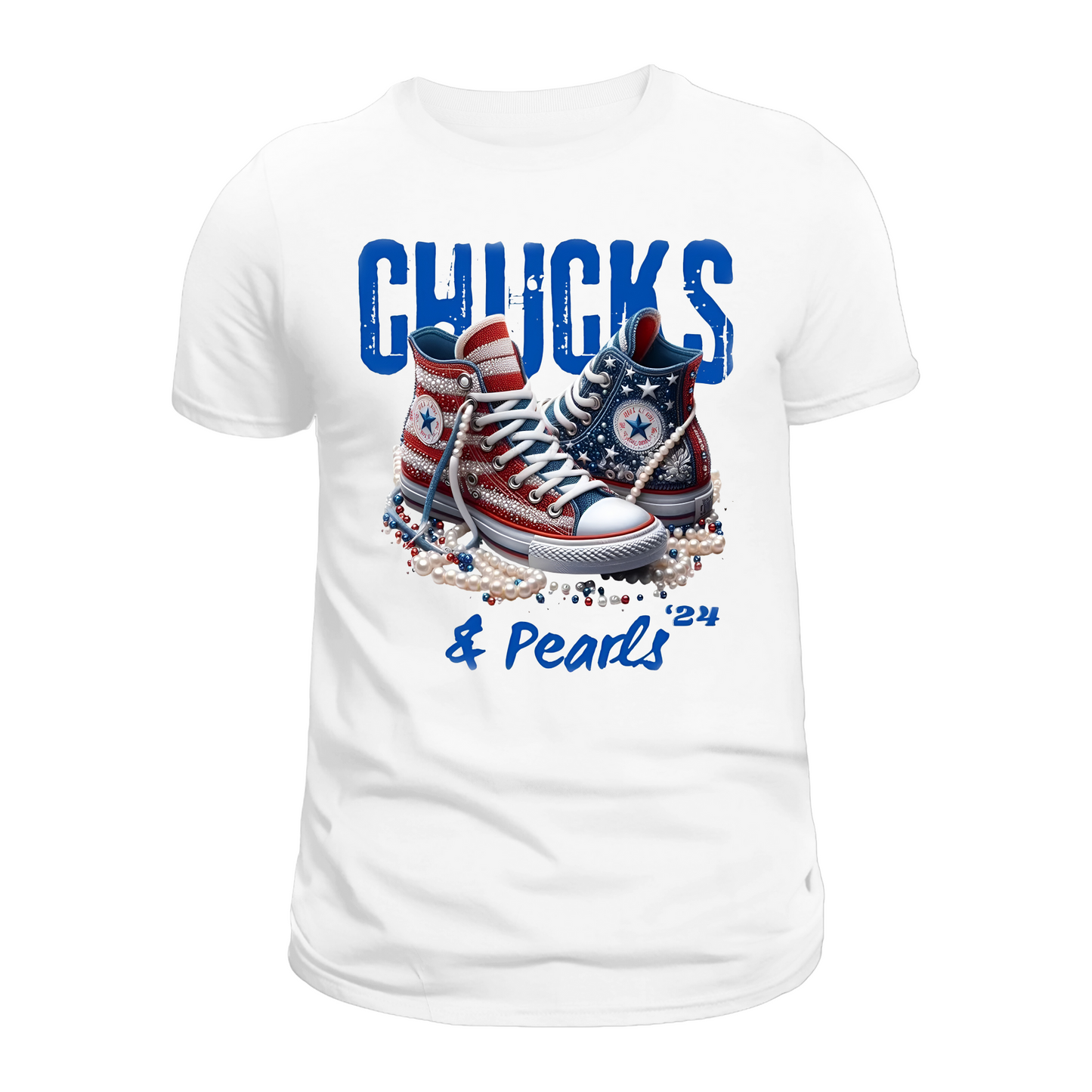 CHUCKS AND PEARLS TSHIRT