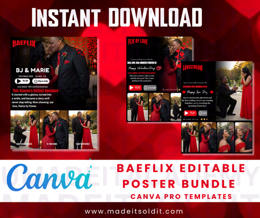 BAEFLIX EDITABLE BUNDLE POSTER