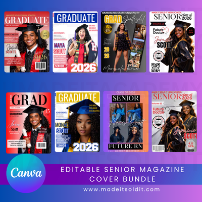 GRAD MAG COVER BUNDLE EDITABLE TEMPLATE