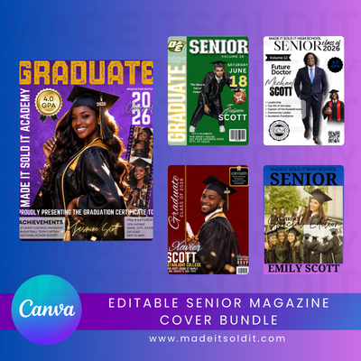 GRAD MAG COVER BUNDLE EDITABLE TEMPLATE