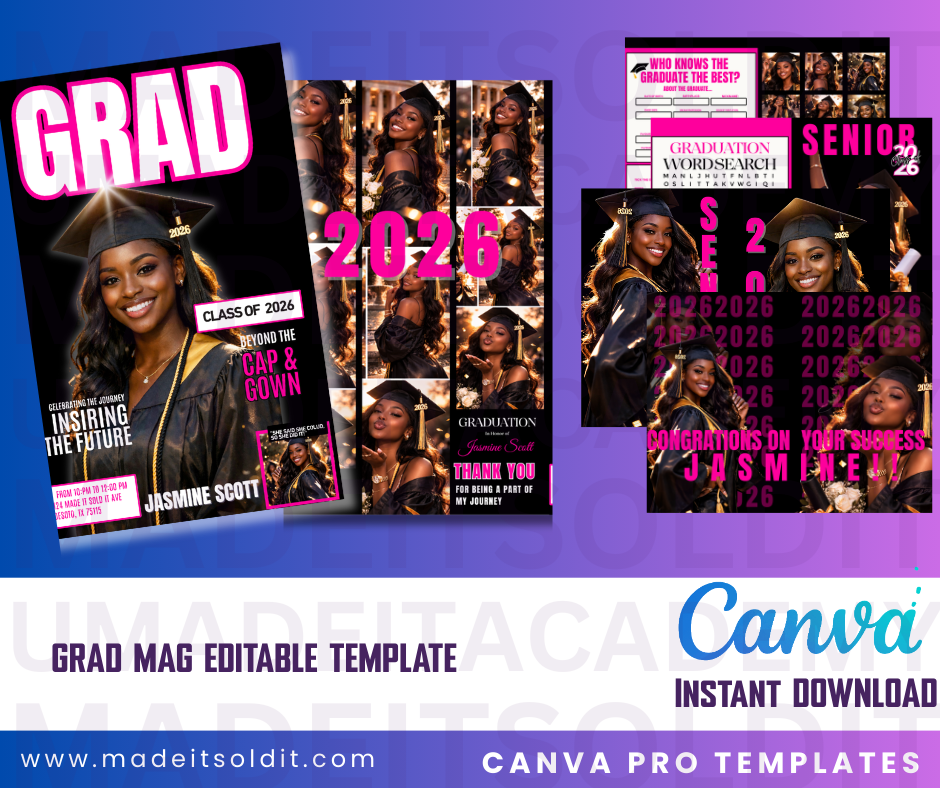 PNK GRAD MAG EDITABLE TEMPLATE