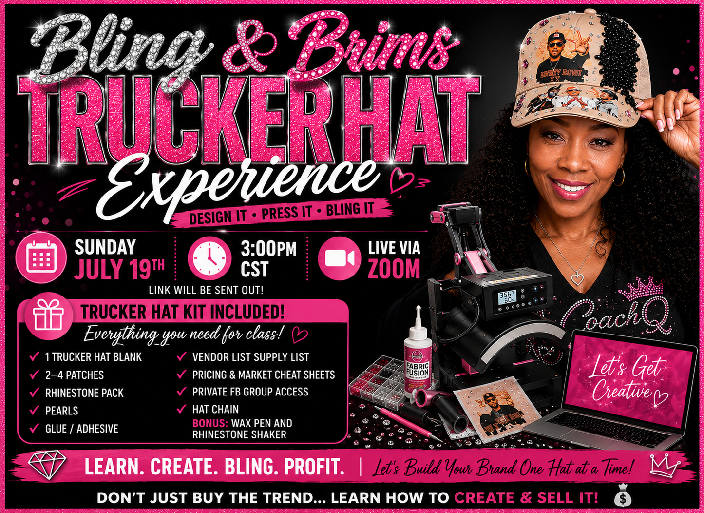 Bling & Brims Trucker Hat Experience