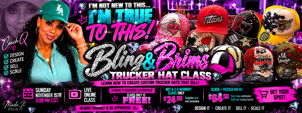BLING & BRIMS: TRUCKER HAT MASTERCLASS + DIY KIT