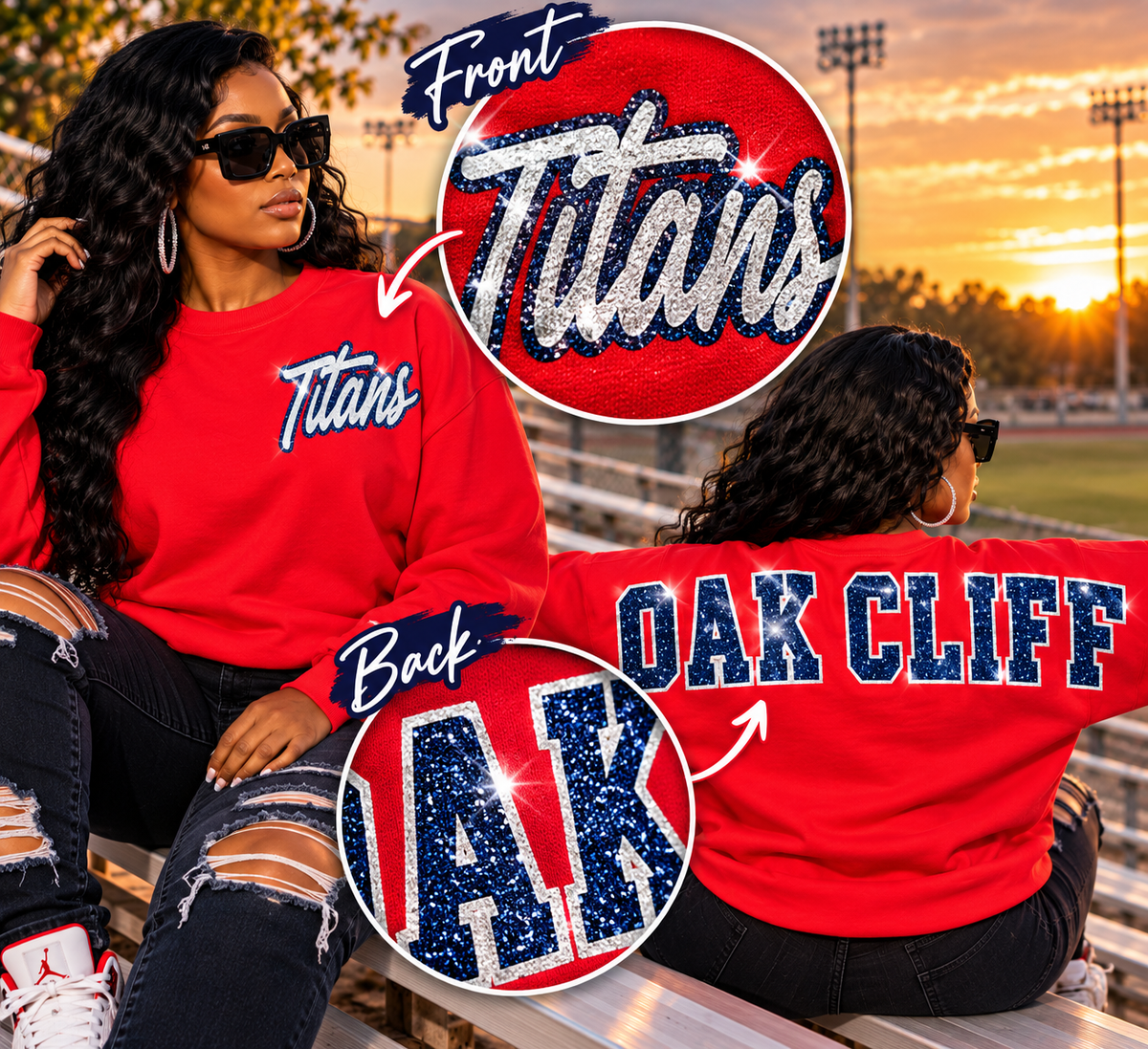 OCT Big Back Glitter Sweatshirt
