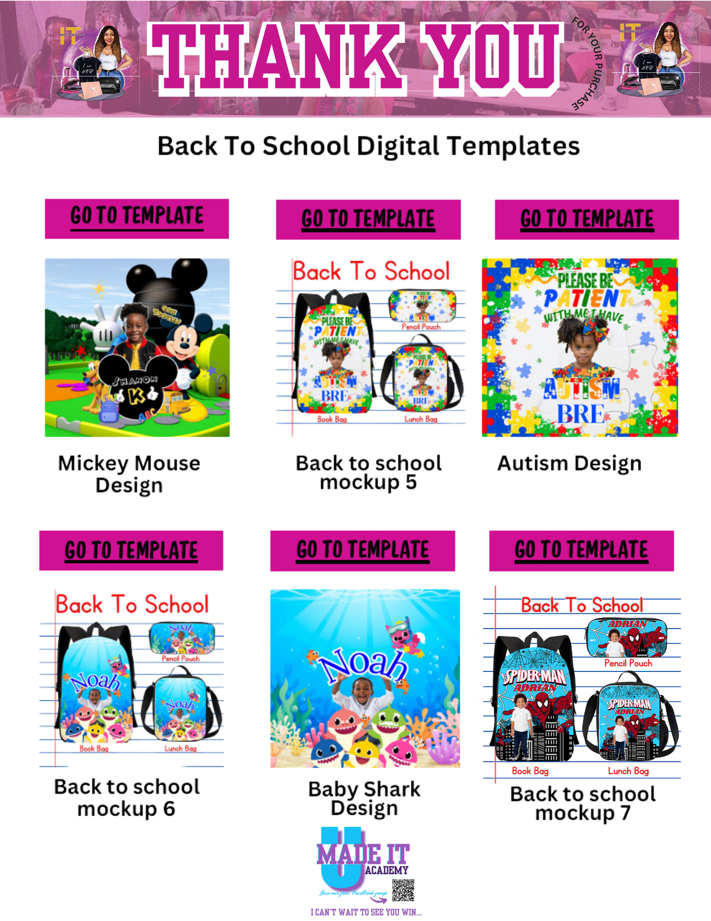 Back To School Digital Product Kit