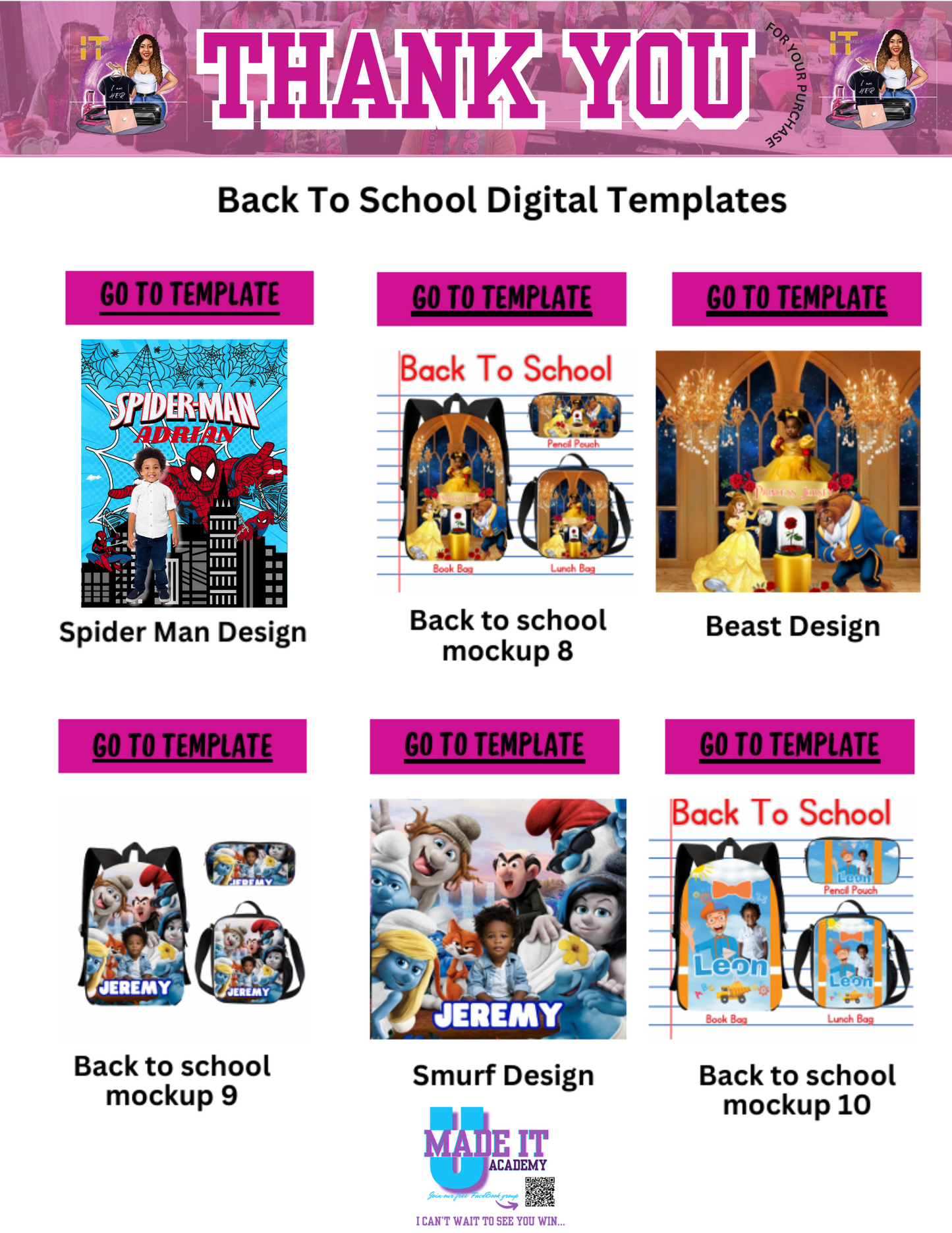 Back To School Digital Product Kit