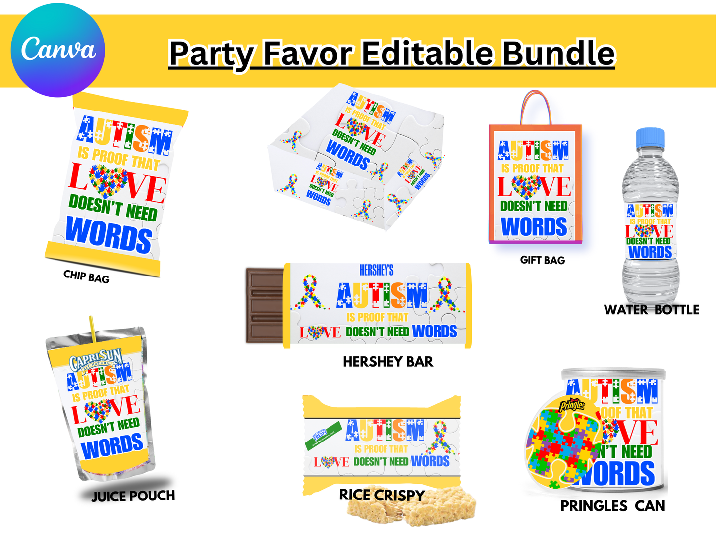 AUTISM PARTY FAVOR BUNDLE