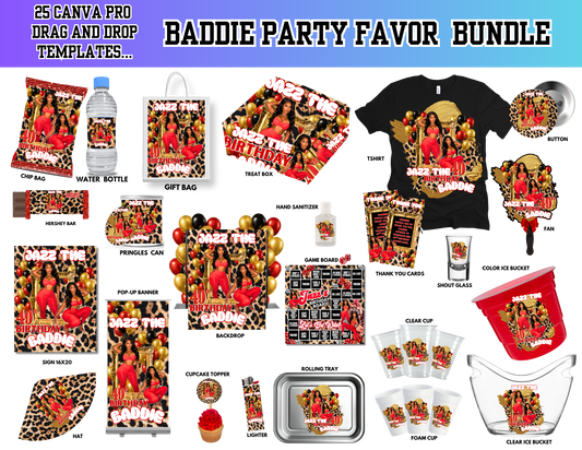 WE OUTSIDE BADDIE PARTY TEMPLATE BUNDLE