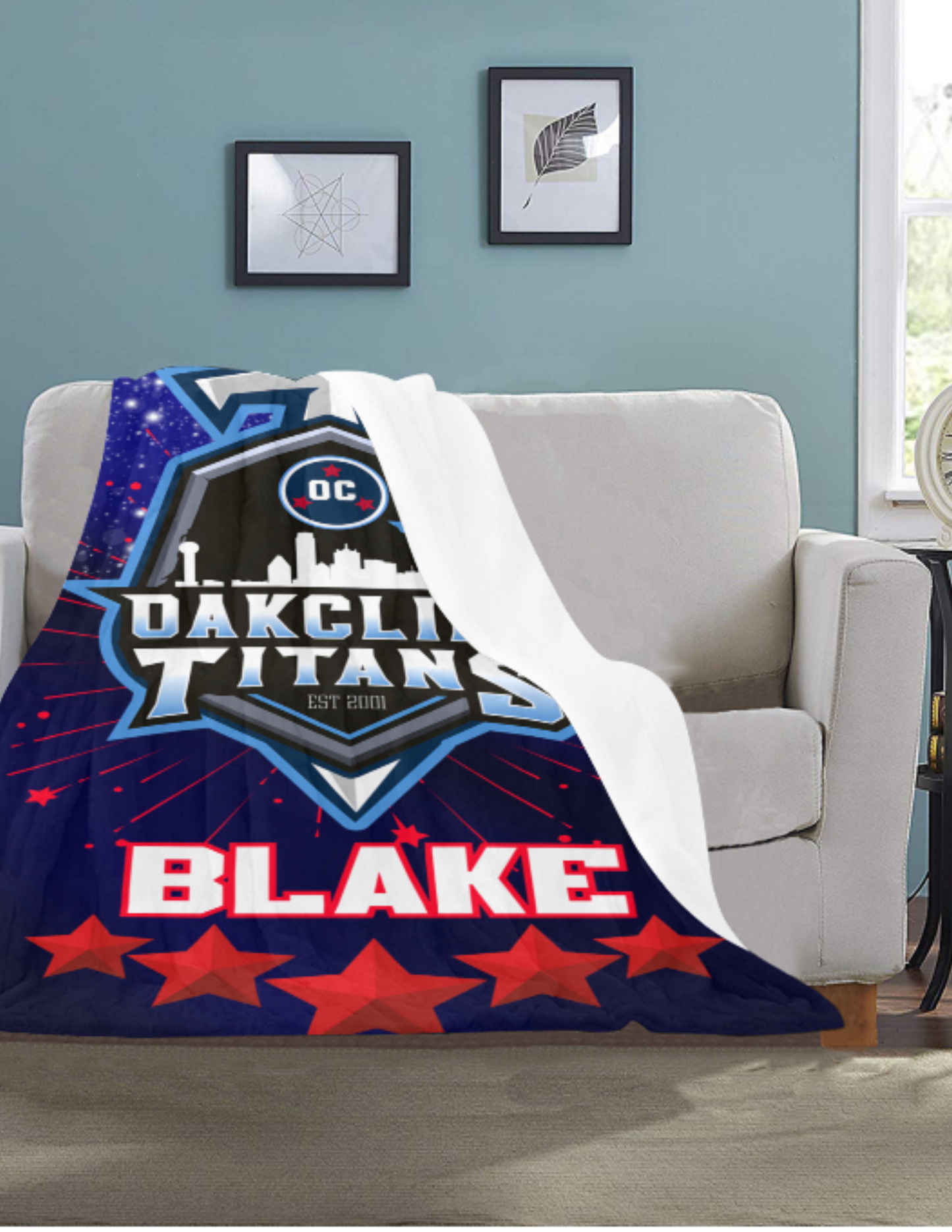 OCT FOOTBALL NAME BLANKET