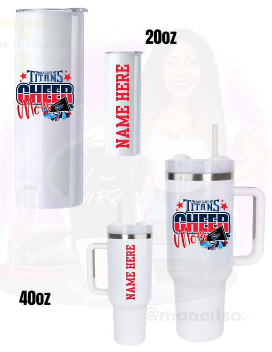 TITANS CHEER MOM TUMBLER
