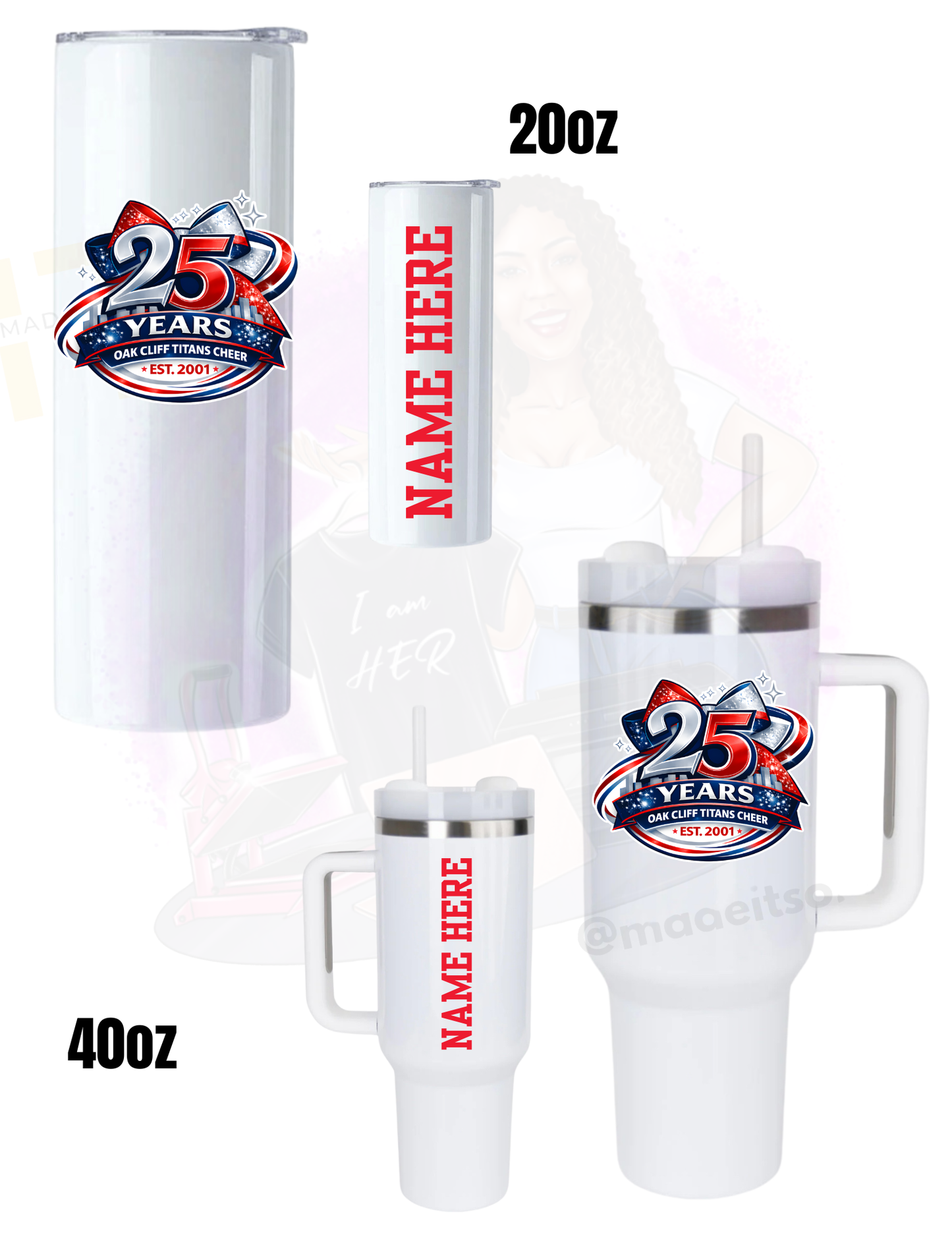 TITANS 25 YEAR CHEER TUMBLER