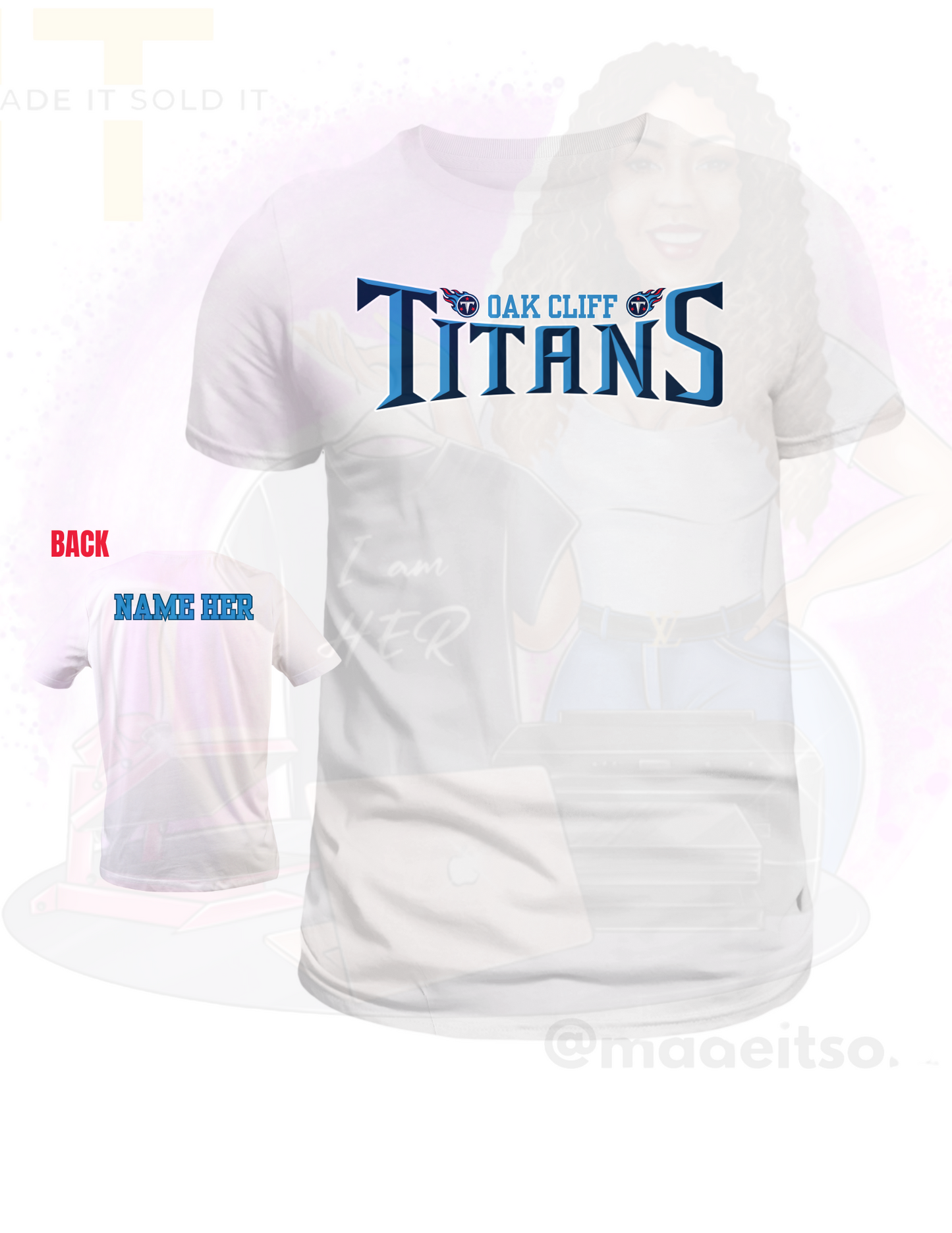 OAK CLIFF TITANS TEAM LOGO TSHIRT