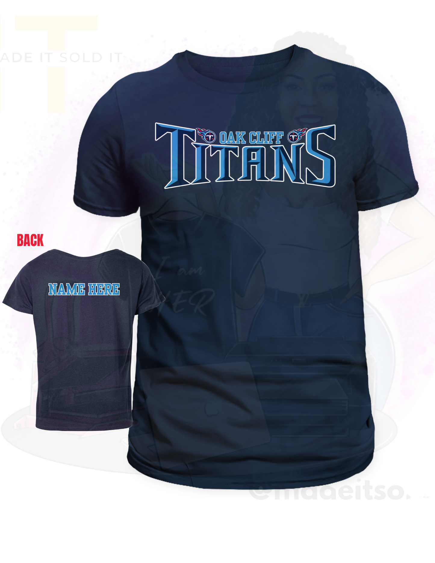 OAK CLIFF TITANS TEAM LOGO TSHIRT