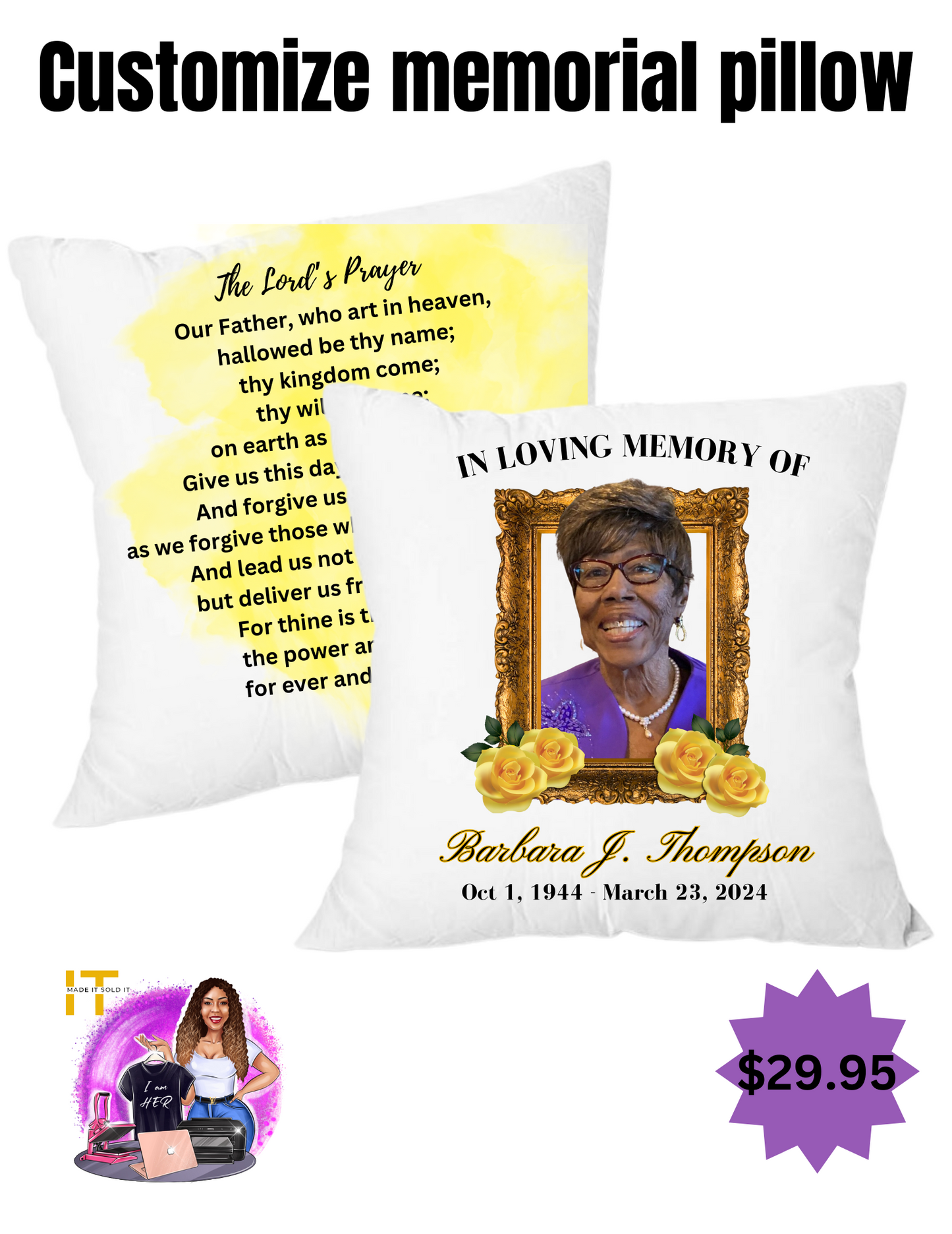 MEMORIAL PILLOW