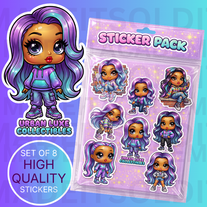 Urban Luxe Bestie Stickers – Digital Sticker Pack