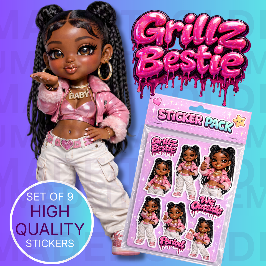 Grillz Bestie Stickers – Digital Sticker Pack