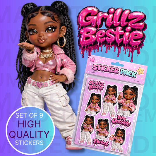 Grillz Bestie Stickers – Digital Sticker Pack