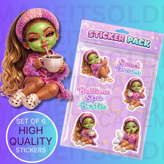 Bedtime Spa Bestie – Digital Sticker Pack