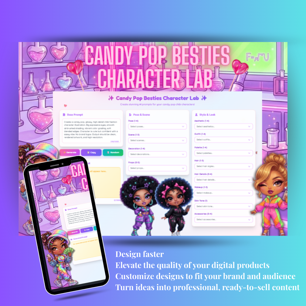 Candy Pop Besties Character Lab Generator – Made It Sold It