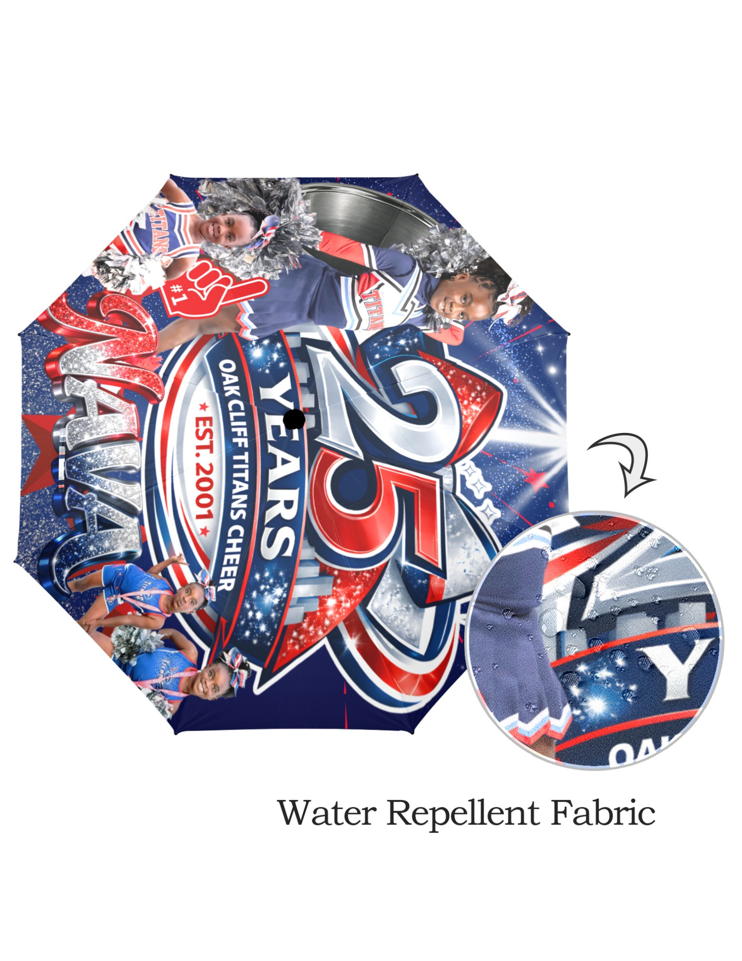 TEAM SPIRIT 25 YEAR CUSTOM UMBRELLA