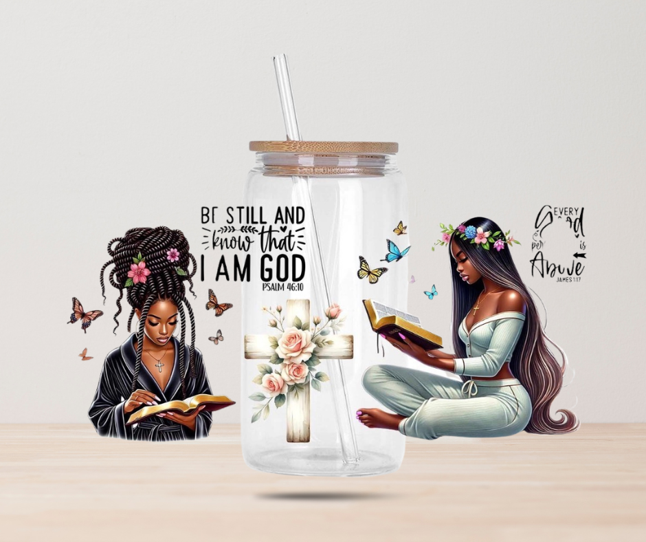 I AM GOD #2 16 oz UV DTF Transfer Wrap