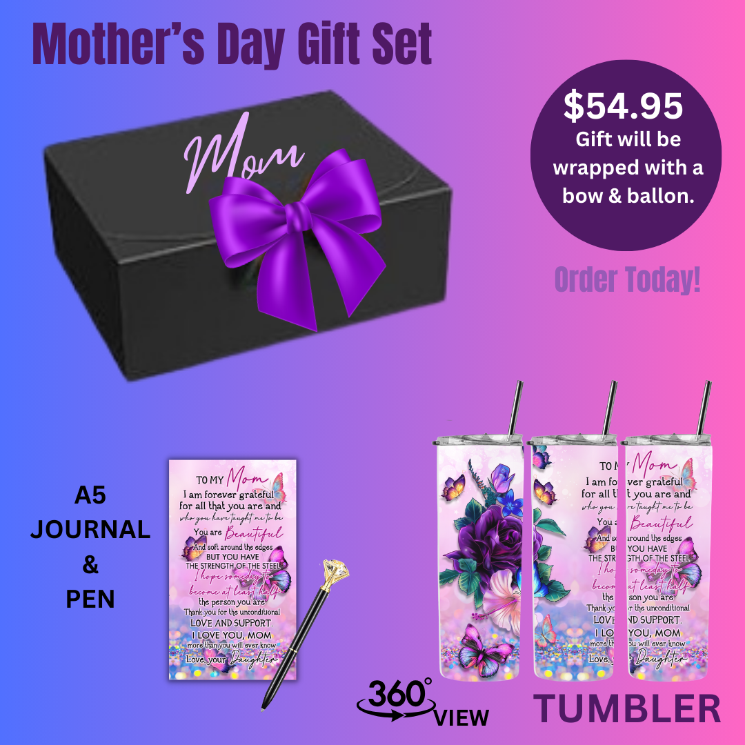 MOTHER'S DAY TUMBLER & JOURNAL GIFT SET