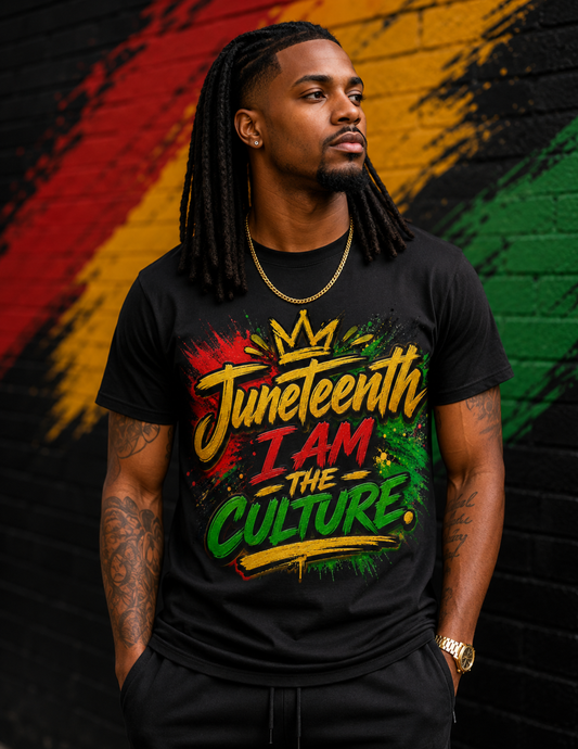 Juneteenth Graphic T-Shirt- Juneteenth I Am The Culture