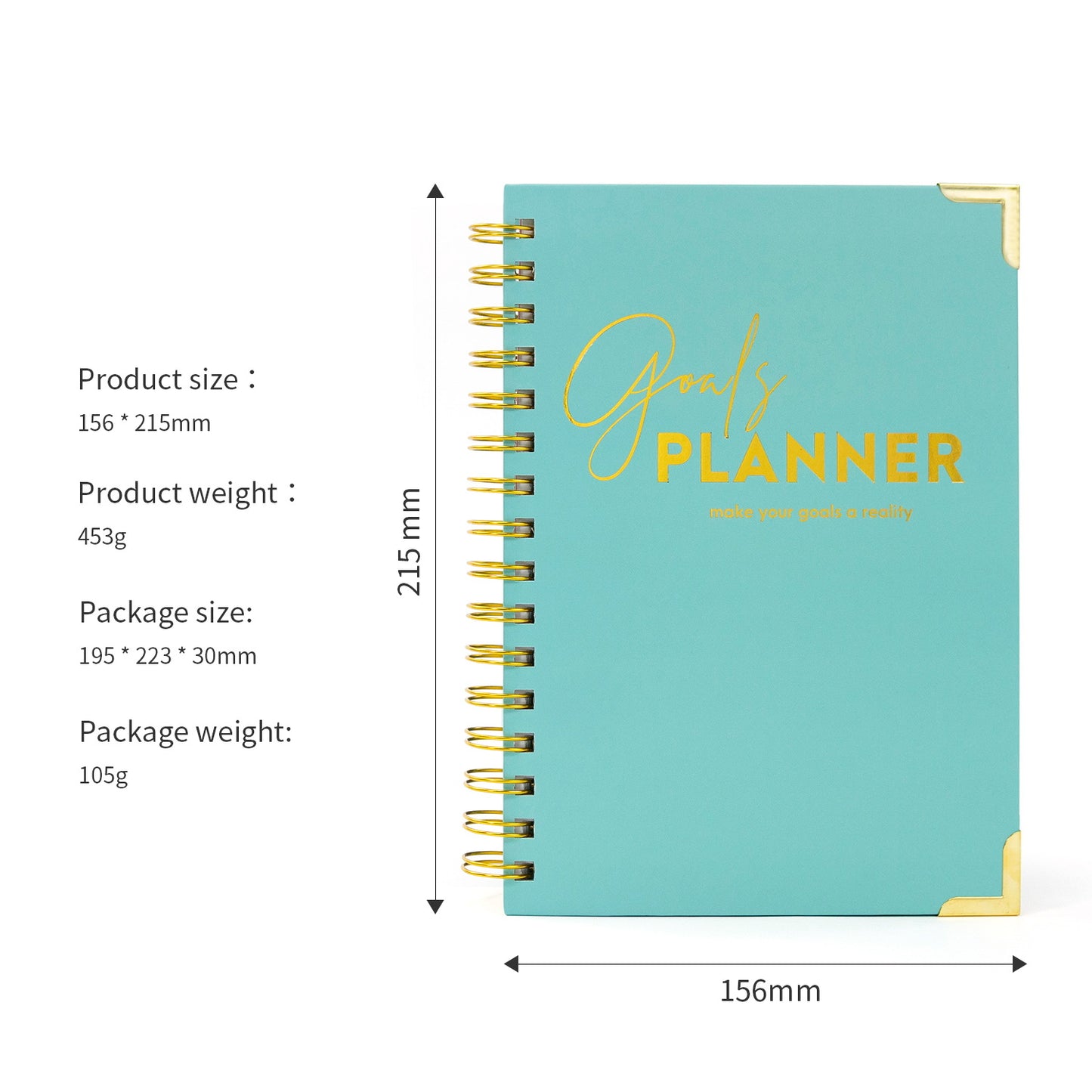 Goals Planner, Monthly Planning, Schedule Notebook Journal